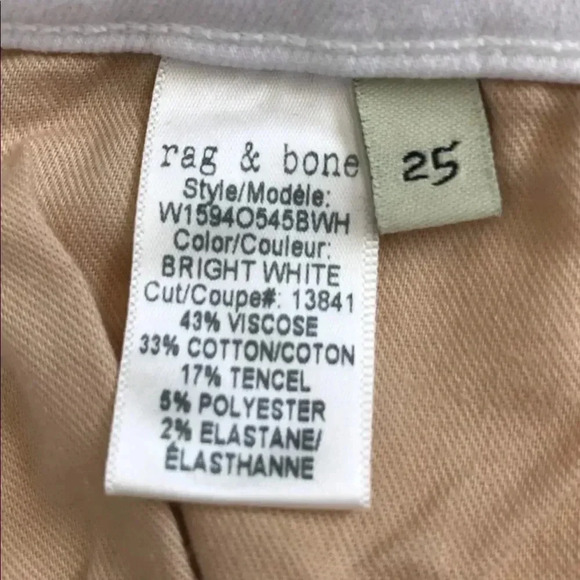 NWT! RAG & BONE Mid-Rise Cropped Flare-Leg Jeans in Bright White - Picture 12 of 15